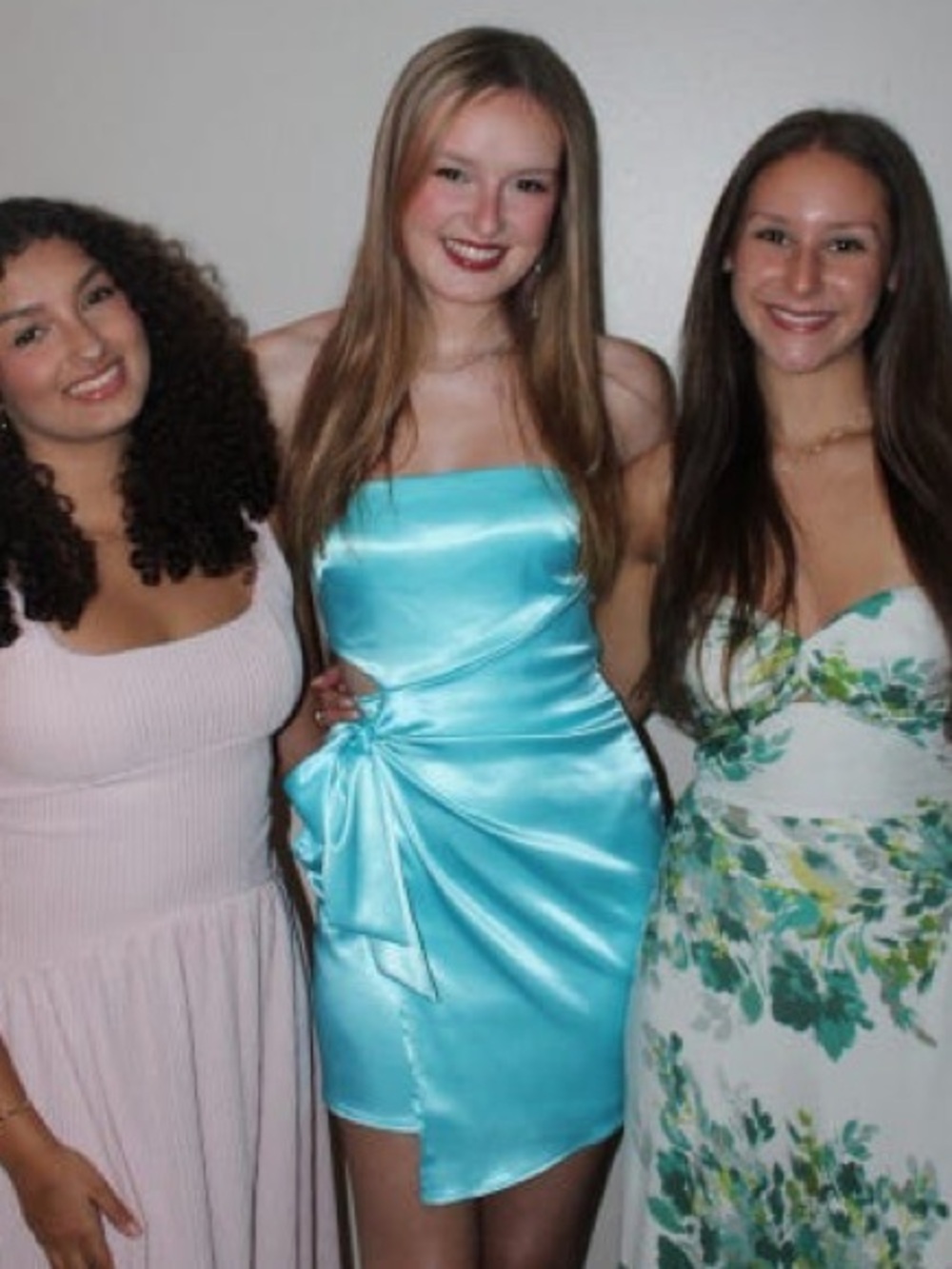Hello Molly Dress It Up Satin Aqua Strapless Mini Dress